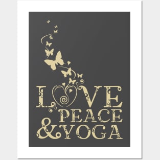 Love, Peace and Yoga Posters and Art